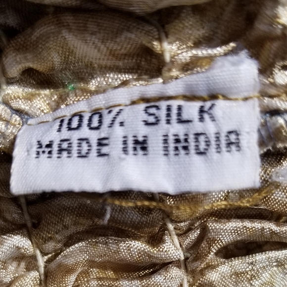 Vintage Silk bohemian skirt/dress, M Champagne - Picture 9 of 11